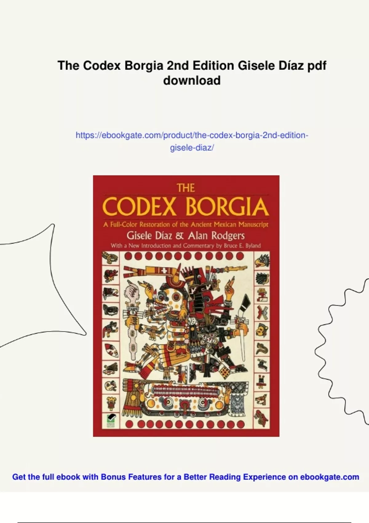 Summary The Codex Borgia 2nd Edition Gisele Díaz - Instant Download ...