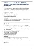 ATI RN Comprehensive Predictor Exam 2026&ndash;2027 &vert; Practice Questions & Answers with Detailed Rationales &vert; ATI Comprehensive Predictor Study Guide &vert; NCLEX-RN Exam Prep &vert; Medical-Surgical&comma; Pharmacology&comma; Fundamentals&comma; Pediatrics&comma; Maternal-Newborn&comma; Mental Healt