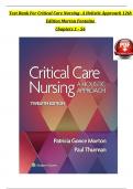 TEST BANK For Critical Care Nursing- A Holistic Approach&comma; 12th Edition by Morton Fontaine&comma; Verified Chapters 1 - 56&comma; Complete Newest Version