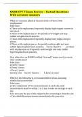 NASM CPT 7 Exam Review &ndash; Factual Questions With Accurate Answers