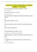 CADUCEUS TEST QUESTIONS AND 100&percnt; CORRECT ANWERS&excl;&excl;