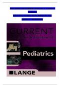 TEST BANK For CURRENT Diagnosis and Treatment Pediatrics 27th Edition by Maya Bunik&semi; William W&period; Hay&comma; Verified Chapters 1 - 46&comma; Complete Newest Version