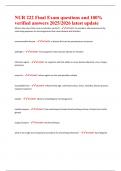 NUR 222 Final Exam 2025&sol;2026 &ndash; Verified Study Guide with 100&percnt; Correct Questions and Answers &vert; Nursing Fundamentals Review