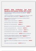 MPOETC State Certification Test Exam  Questions And Answers Verified 100&percnt; Correct 