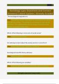 Sociology 1301 Questions and Correct  Answers&sol; Latest Update &sol; Already Graded