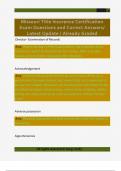 Missouri Insurance Questions and Correct Answers&sol; Latest Update &sol; Already Graded