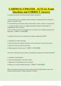 CAHIMS 8&period;1 UPDATED   ACTUAL Exam  Questions and CORRECT Answers