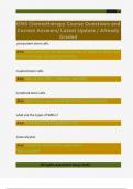 ONS Chemotherapy Course Questions and  Correct Answers&sol; Latest Update &sol; Already  Graded 