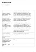Dante Level 3 EXAM QUESTIONS AND VERIFIED ANSWERS