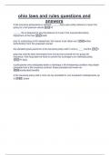 ohio laws and rules questions and  answers 