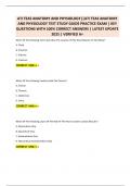 ATI TEAS ANATOMY AND PHYSIOLOGY&vert;&vert;ATI TEAS ANATOMY AND PHYSIOLOGY TEST STUDY GUIDE PRACTICE EXAM &vert; KEY QUESTIONS WITH 100&percnt; CORRECT ANSWERS &vert; LATEST UPDATE 2025 &vert; VERIFIED A&plus;