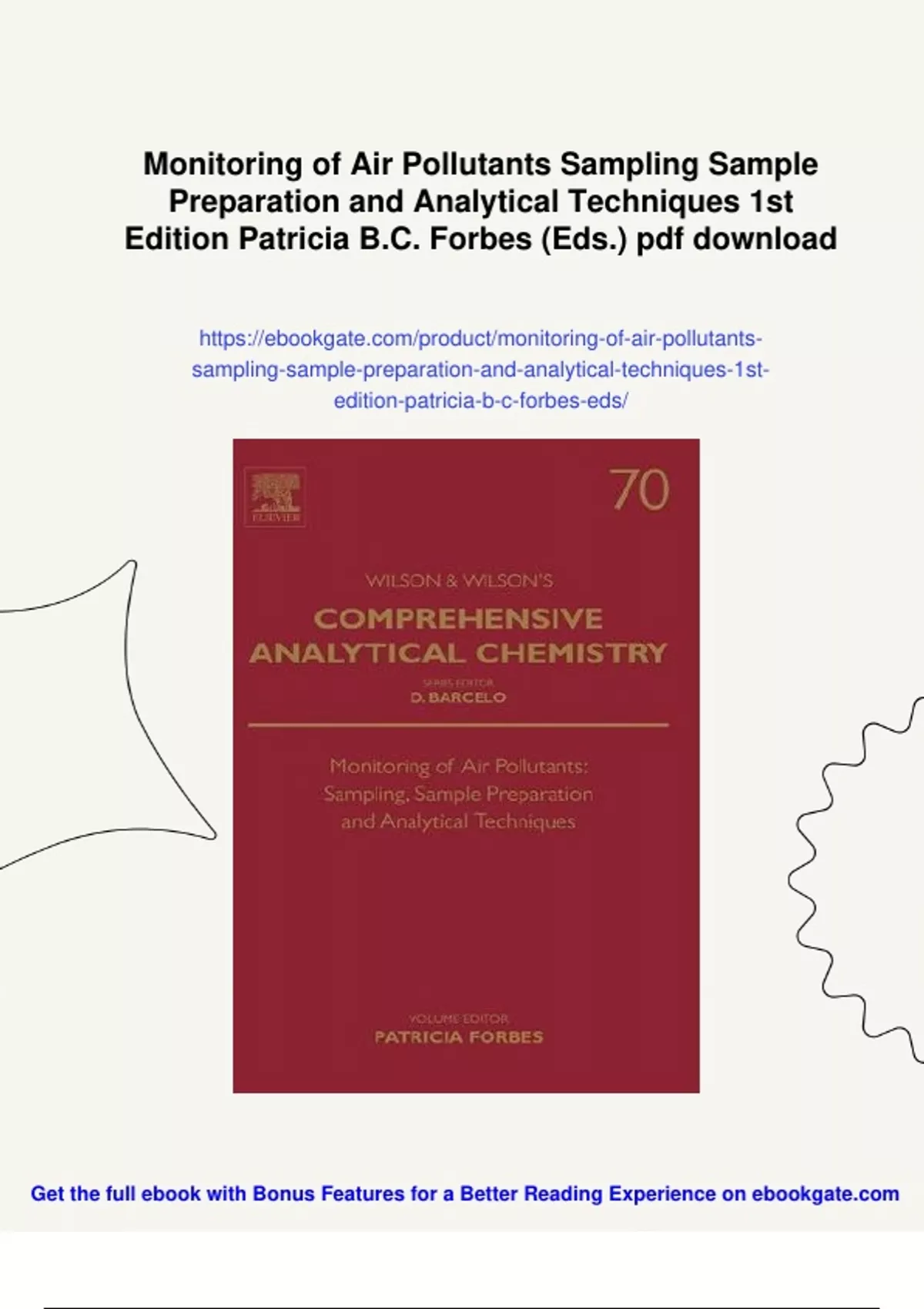 Summary Monitoring of Air Pollutants Sampling Sample Preparation and ...