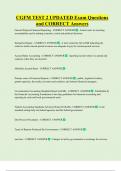CGFM TEST 2 UPDATED Exam Questions  and CORRECT Answers