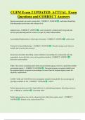 CGFM Exam 2 UPDATED  ACTUAL  Exam  Questions and CORRECT Answers 