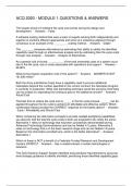 ACQ 2020 - MODULE 1 QUESTIONS & ANSWERS