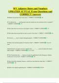 WV Adjuster Dates and Numbers  UPDATED ACTUAL Exam Questions and  CORRECT Answers 