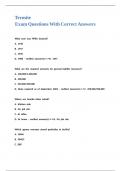 Termite Exam Questions With Correct Answers
