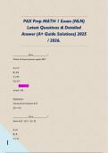 PAX Prep MATH 1 Exam &lpar;NLN&rpar; Latest Questions & Detailed Answer &lpar;A&plus; Guide Solutions&rpar; 2025 &sol; 2026&period;