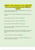Adjuster License Practice Test &num;1 UPDATED  ACTUAL Exam Questions and CORRECT  Answers 