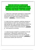 HESI RN CRITICAL CARE EXAM   COMPLETE ACTUAL QUESTIONS WITH  CORRECT DETAILED ANSWERS LATEST  UPDATE THIS YEAR - JUST RELEASED 