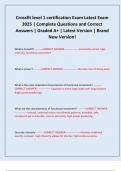 Crossfit level 1 certification Exam Latest Exam 2025 &vert; Complete Questions and Correct Answers &vert; Graded A&plus; &vert; Latest Version &vert; Brand New Version&excl;