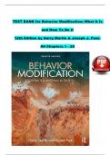 TEST BANK For Behavior Modification&colon; What It Is and How To Do It&comma; 12th Edition by Garry Martin & Joseph J&period; Pear&comma; Verified Chapters 1 - 29&comma; Complete Newest Version