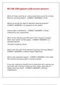 BCOR 2205 quizzes with correct answers