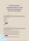NLN Practice Questions &sol; Comprehensive Practice Test &sol; Study Guide Newest Actual Questions & Answers &lpar;A&plus; Guide Solutions&period; 