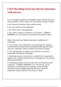 CSUF Bus Mktg 351 Exam 1 Review Questions with answers