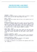 H PESTICIDE LAW PREP QUESTIONS AND ANSWERS&period;