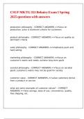 CSUF MKTG 351 Behairy Exam 1 Spring 2025 questions with answers
