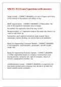 MKTG 351 Exam 2 questions with answers