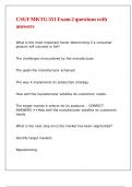 CSUF MKTG 351 Exam 2 questions with answers