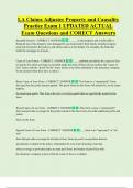 LA Claims Adjuster Property and Causality  Practice Exam 1 UPDATED ACTUAL   Exam Questions and CORECT Answers 