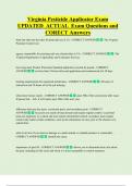 Virginia Pesticide Applicator Exam  UPDATED  ACTUAL  Exam Questions and  CORECT Answers