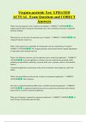 Virginia pesticide Test  UPDATED   ACTUAL  Exam Questions and CORECT  Answers 