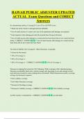 HAWAII PUBLIC ADJUSTER UPDATED    ACTUAL  Exam Questions and CORECT  Answers 