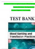 Test Bank For Basic & Applied Concepts of Blood Banking and Transfusion Practices 5th Edition &ndash; By Paula Howard&vert; Verified Chapter's 1 - 16 &vert; Complete