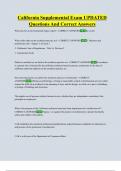 California Supplemental Exam UPDATED  Questions And Correct Answers