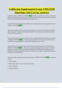 California Supplemental Exam UPDATED  ACTUAL Questions And Correct Answers