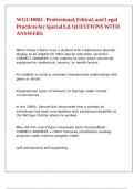 WGU D002 - Professional&comma; Ethical&comma; and Legal Practices for Special Ed&period; QUESTIONS WITH ANSWERS