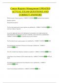 COMBINED KEY CANCER DATA MANAGEMENT EXAM QUESTIONS AND ANSWERS