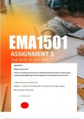 EMA1501 Assignment 3 ANSWERS 2025 - Due 31 July 2025