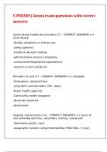 CPHIMS &lpar;Jason&rpar; exam questions with correct answers