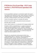 FNP Review&comma; First Exam Edge - ANCC prep test Part 1&period;&comma; PSI FNP Practice questions with answers