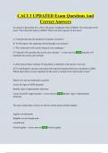 CACI 3 UPDATED Exam Questions And  Correct Answers 