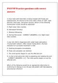 PSI FNP Practice questions with correct answers