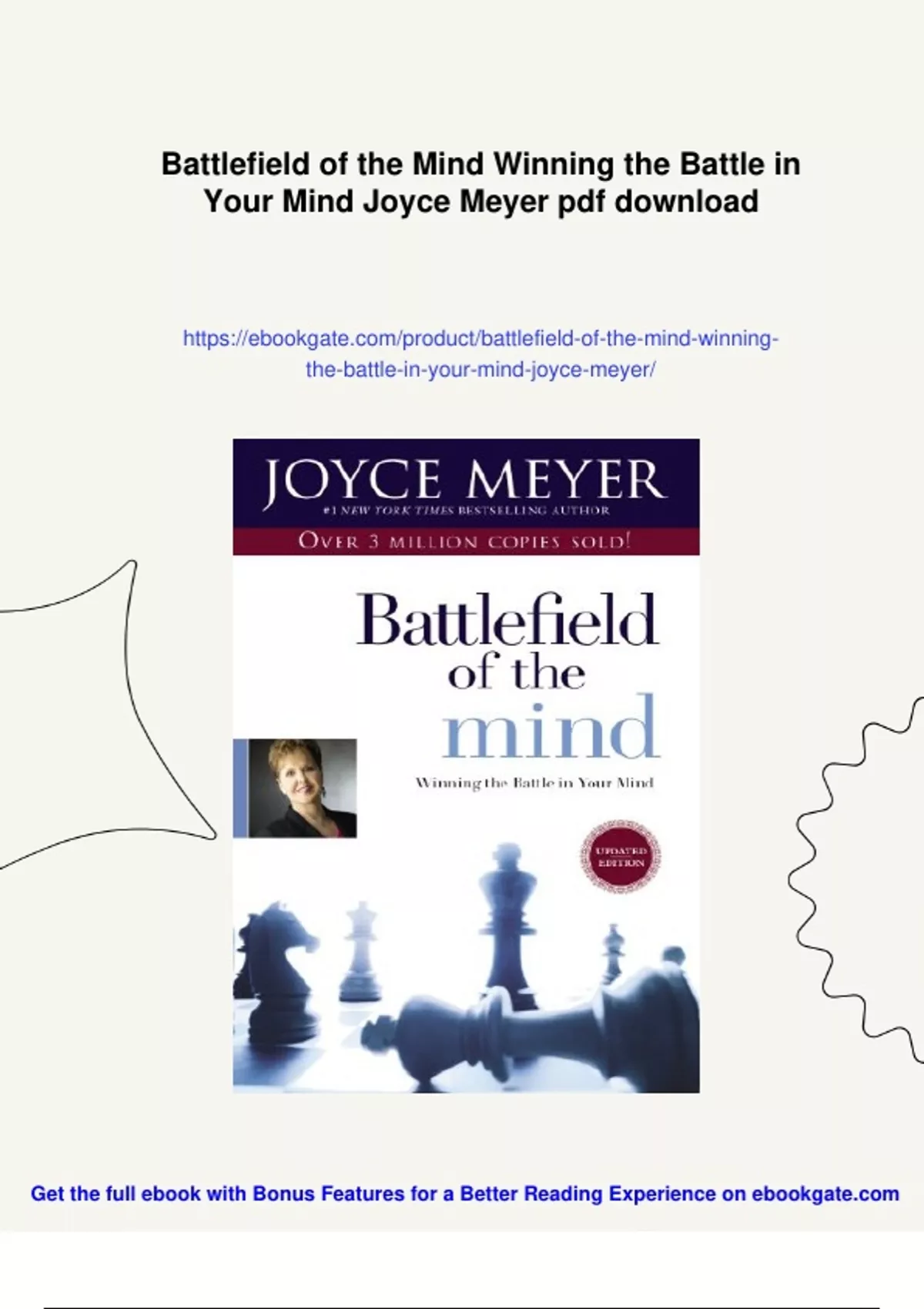 Summary Battlefield of the Mind Winning the Battle in Your Mind Joyce ...
