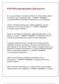 PSI FNP exam questions with answers