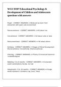 WGU D307 Educational Psychology & Development of Children and Adolescents questions with answers